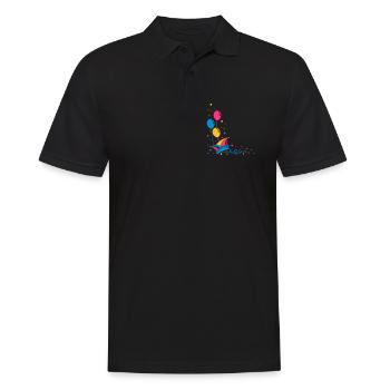Narrenkappe Karneval Fasching - Männer Poloshirt - Schwarz - Vorne - Kai (181cm)