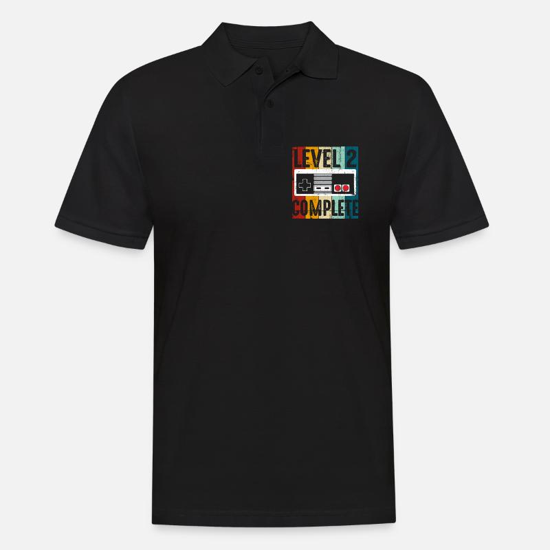 Level 2 Complete Retro Console - Men's Polo Shirt - black