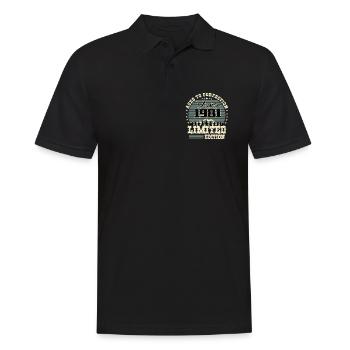 1981 Limited Edition - Männer Poloshirt - Schwarz - Vorne - Kai (181cm)