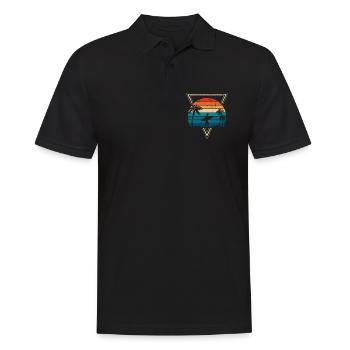 Sunset Surf and Palm Coast - Men's Polo Shirt - black - Front - Kai (181cm)