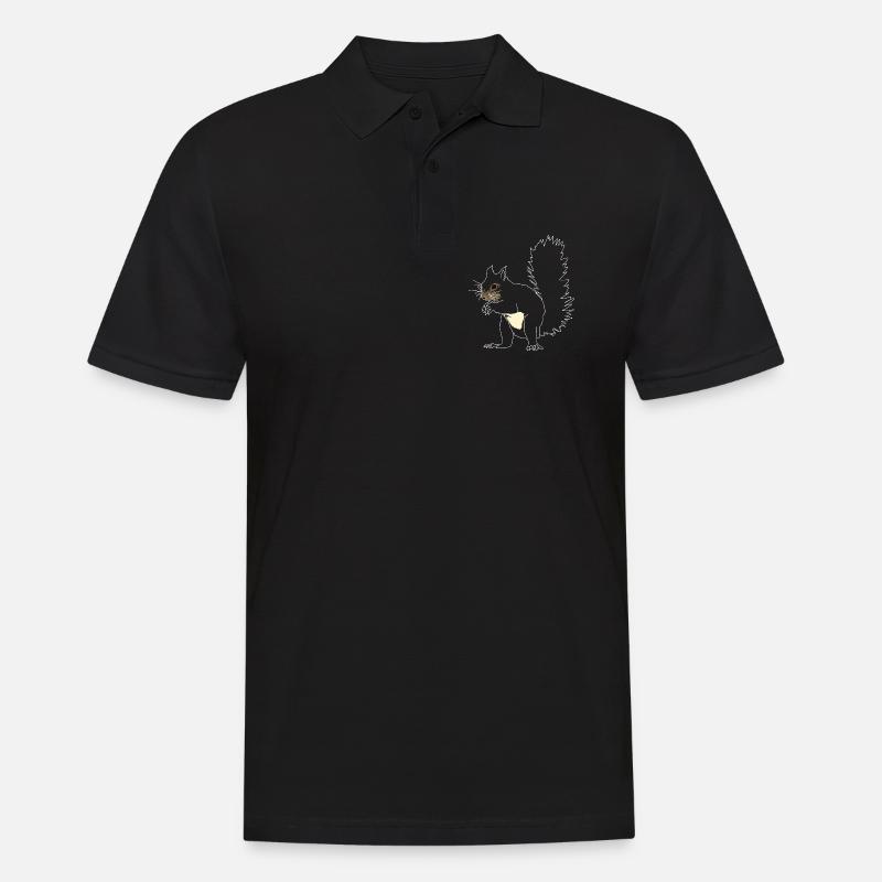 Eichhörnchen lineart - Männer Poloshirt - Schwarz