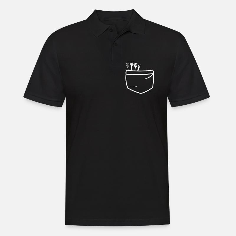 Kitchen Tool Bag Pattern - Men's Polo Shirt - black