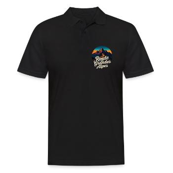 Route des Grandes Alpes Vintage - Polo Homme - noir - Devant - Kai (181cm)