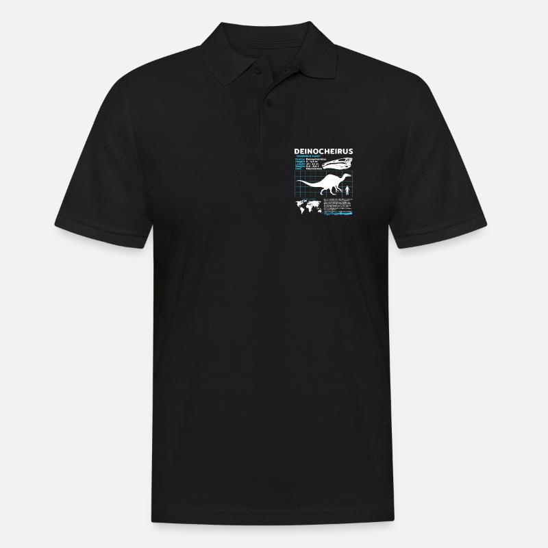 Deinocheirus Fact Sheet - Männer Poloshirt - Schwarz