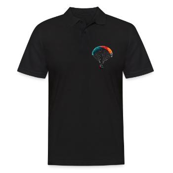 Geometric Paraglider Panodesign - Men's Polo Shirt - black - Front - Kai (181cm)