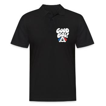 Good Boy Dog Rétro Design - Polo Homme - noir - Devant - Kai (181cm)