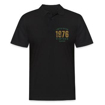 Limited Edition 1976 Vintage Classic Birthday Year - Men's Polo Shirt - black - Front - Kai (181cm)