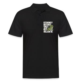 Extremely Retired Since 65 T-Rex - Männer Poloshirt - Schwarz - Vorne - Kai (181cm)