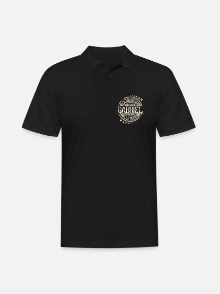 Gabriel - Männer Poloshirt - Schwarz