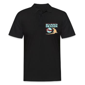 Bearded Dragon Dad | Bearded Dragon Reptiles Gift - Men's Polo Shirt - black - Front - Kai (181cm)