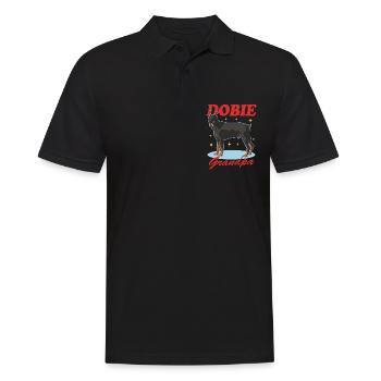 Doberman Dobie Grandpa Dog Owner Gift - Men's Polo Shirt - black - Front - Kai (181cm)