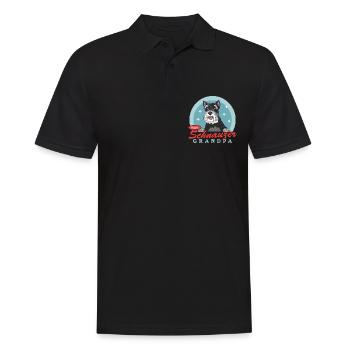 Schnauzer miniature Grand-père chien Schnauzer cadeau - Polo Homme - noir - Devant - Kai (181cm)