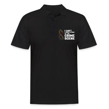 DNA-Analyst und Kriminallabor - Männer Poloshirt - Schwarz - Vorne - Kai (181cm)