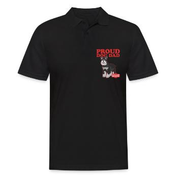 Zwergschnauzer Dad | Schnauzer Hundepapa Geschenk - Männer Poloshirt - Schwarz - Vorne - Kai (181cm)
