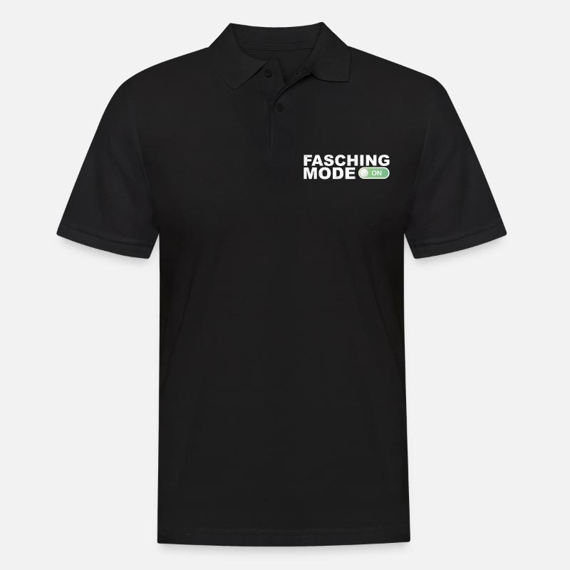Fasching - Männer Poloshirt - Schwarz