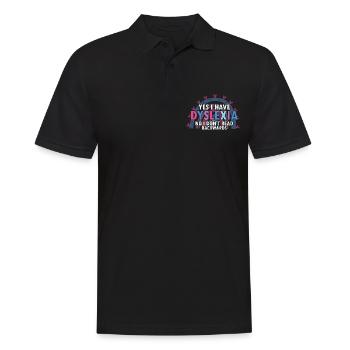 Dyslexia Awareness and Dyslexia Teachers - Men's Polo Shirt - black - Front - Kai (181cm)