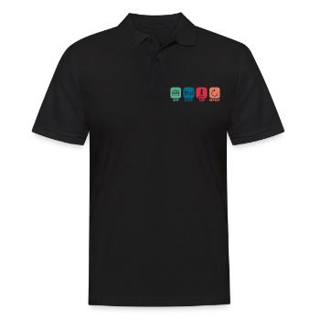 Je t’en ai dit un. Sleep. SUP. Repeat - Stand Up Paddling iSUP - Polo Homme - noir - Devant - Kai (181cm)
