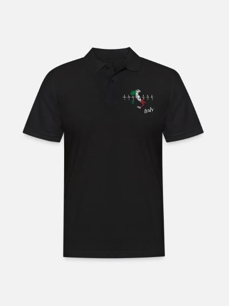 Italy italy - Männer Poloshirt - Schwarz