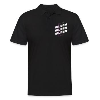 Hilden Germany City Font Skyline Home - Men's Polo Shirt - black - Front - Kai (181cm)