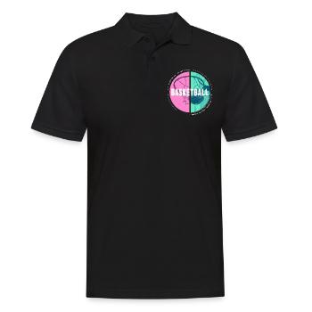 Basketball Basketballer Korb Dunking Sport Spieler - Männer Poloshirt - Schwarz - Vorne - Kai (181cm)