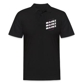 Mainz Deutschland Stadt Schrift Skyline Heimat - Männer Poloshirt - Schwarz - Vorne - Kai (181cm)