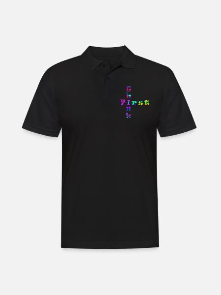 Think First - Men's Polo Shirt - black