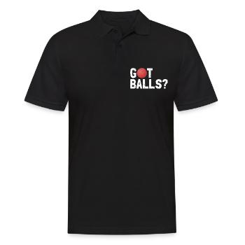 Dodgeball for Dodgeball Player and Gaga Ball - Men's Polo Shirt - black - Front - Kai (181cm)