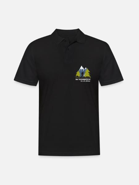 Hunsrück - Männer Poloshirt - Schwarz
