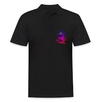"Sprayer of Death" The Graffiti Style - Männer Poloshirt - Schwarz - Vorne - Kai (181cm)