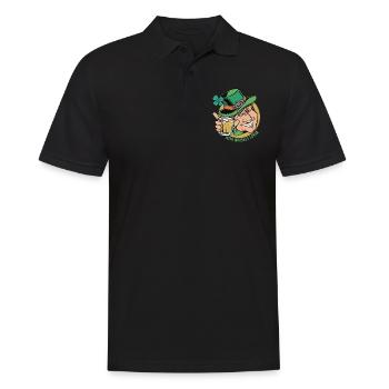 Irish Whiskey Lover Leprechaun Saint-Patrick - Polo Homme - noir - Devant - Kai (181cm)