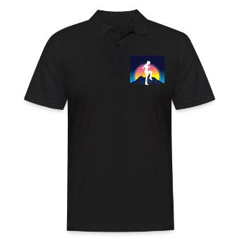 Vaporwave Rope Jumping - Männer Poloshirt - Schwarz - Vorne - Kai (181cm)