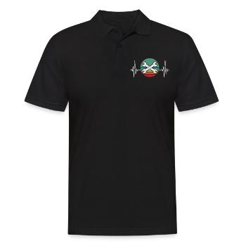 Maschinist EKG Maschinenführer Herzlinie - Männer Poloshirt - Schwarz - Vorne - Kai (181cm)