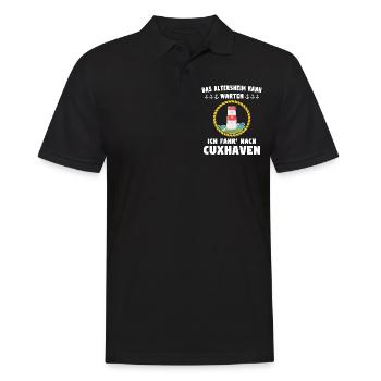 Cuxhaven Souvenir Cuxhavener Nordsee - Männer Poloshirt - Schwarz - Vorne - Kai (181cm)