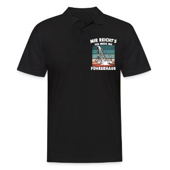 Kranführer Kranfahrer Kran - Männer Poloshirt - Schwarz - Vorne - Kai (181cm)