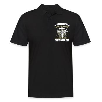 Spengler Spengeln Bauspengler - Männer Poloshirt - Schwarz - Vorne - Kai (181cm)