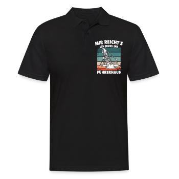 Kranführer Kran Kranfahrer - Männer Poloshirt - Schwarz - Vorne - Kai (181cm)