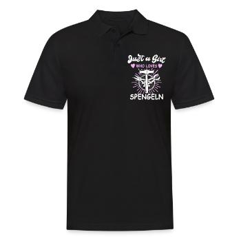 Spenglerin Bauspenglerin Karrosseriespenglerin - Männer Poloshirt - Schwarz - Vorne - Kai (181cm)