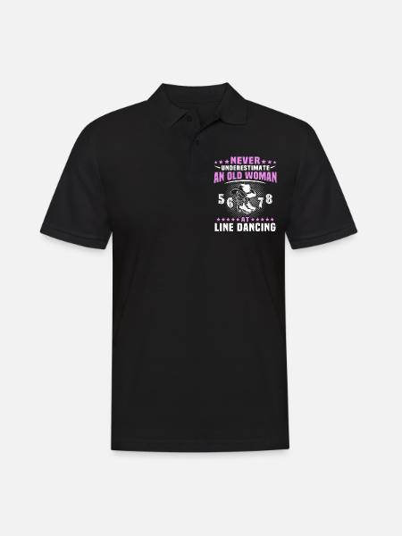 Underestimate Line Dance Woman - Men's Polo Shirt - black
