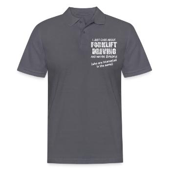 Stapler Staplerfahrer - Männer Poloshirt - Anthrazit - Vorne - Nico (186cm)
