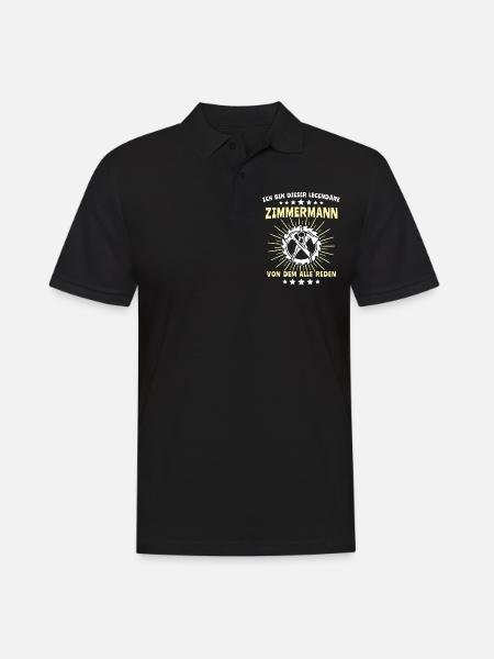 Zimmermann Zimmerer - Männer Poloshirt - Schwarz