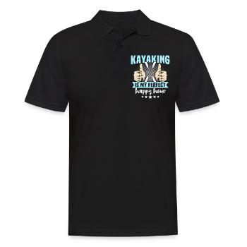 Kayaking Kayaker Kayak - Men's Polo Shirt - black - Front - Kai (181cm)