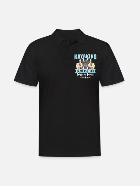 Kayaking Kayaker Kayak - Men's Polo Shirt - black