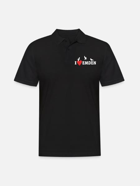 I Love Emden Dear Emdener - Men's Polo Shirt - black