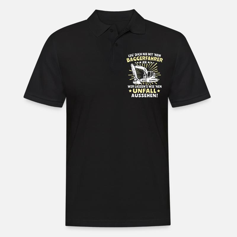 Baggerfuehrer Baggerfahrer - Männer Poloshirt - Schwarz