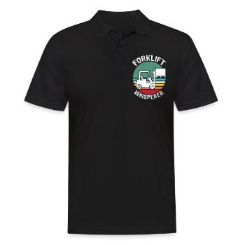 Stapler Flüsterer Staplerfahrer - Männer Poloshirt - Schwarz - Vorne - Kai (181cm)