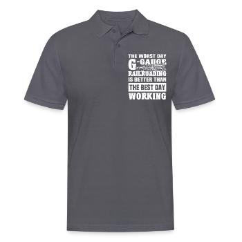 Gartenbahn Spur G Modelleisenbahn - Männer Poloshirt - Anthrazit - Vorne - Nico (186cm)