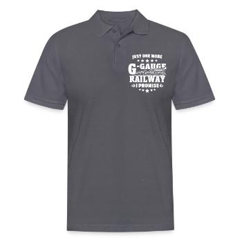 Modelleisenbahn Spur G Gartenbahn - Männer Poloshirt - Anthrazit - Vorne - Nico (186cm)