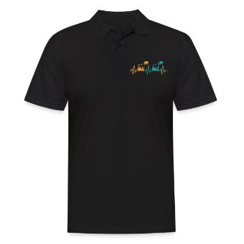 Staplerfahrer Stapler - Männer Poloshirt - Schwarz - Vorne - Kai (181cm)