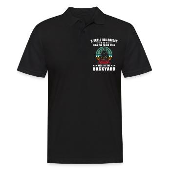 Modelleisenbahn Spur G Gartenbahn - Männer Poloshirt - Schwarz - Vorne - Kai (181cm)