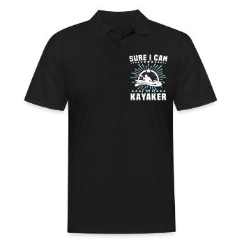 Kayaker Kayak Kayaking - Men's Polo Shirt - black - Front - Kai (181cm)